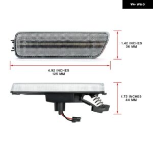 2X VW ゴルフ MKIV ゴルフ MK4 GTI/R32 GEN4 ジェッタカブリオフロント バンパー LED サイド マーカーライト フェンダーフレアランプ OEM # 1J0 945 071B - Clear Lens