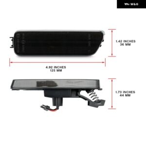 2X VW ゴルフ MKIV ゴルフ MK4 GTI/R32 GEN4 ジェッタカブリオフロント バンパー LED サイド マーカーライト フェンダーフレアランプ OEM # 1J0 945 071B - Smoked Lens