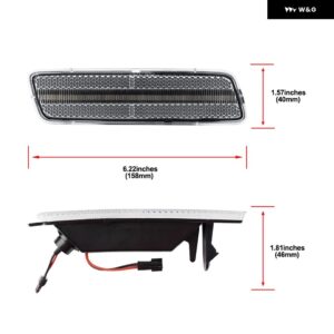 2X VW MK6 ゴルフ TDI / 2.5L 5 気筒ジェッタ MK6 2010-2014 フロント バンパー CANBUS LED フェンダーサイド マーカーライト 1K9-945-071 - Clear Lens
