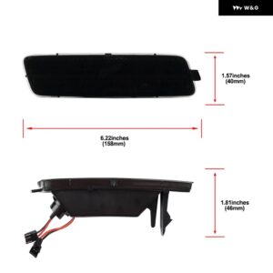 2X VW MK6 ゴルフ TDI / 2.5L 5 気筒ジェッタ MK6 2010-2014 フロント バンパー CANBUS LED フェンダーサイド マーカーライト 1K9-945-071 - Smoked Lens