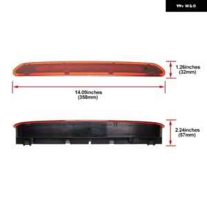 1X スモーク LED ハイ マウント サード 3RD ブレーキストップライト VW ゴルフ 6 MK6 ゴルフ 7 MK7 ハッチバック バリアントポロ 6R 6C ティグアン II - Red Lens