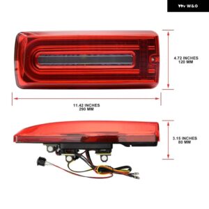 スモーク アップグレード 交換用 LED テールライト ASSY キット ベンツ Gクラス W463 1990-2018 ブレーキ/ ダイナミックウィンカー /ランニングランプ - Red Lens