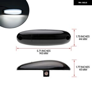 5個 2011-2016 フレイトライナー アーゴシー 2008-2014 カスカディア ホワイト/ アンバー LED トップキャブルーフ マーカーランニングクリアランスライト - Smoked Lens White