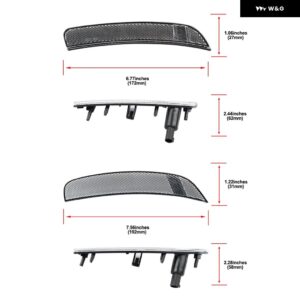 4X フィアット 500 500C アバルト 2012-17 F R アンバー レッド OEM サイド マーカーライト 自動フェンダーフレアランプ - Clear Lens
