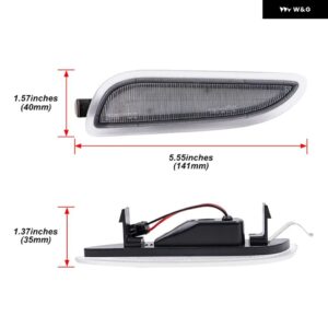ユーロスタイル スモーク バンパー アンバー LED フェンダーフレアサイド マーカーライト ベンツ W209 CLKクラス CLK280 320 350 430 500 550 55 63 AMG - clear