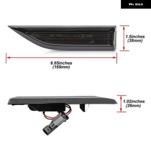 スモークレンズ ダイナミック アンバー フロント LED サイド マーカーライト VW トランスポーター T6 2015-2019 OEM: 7E0949101A 7E0949102A - Smoked Lens