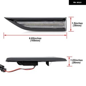 スモークレンズ ダイナミック アンバー フロント LED サイド マーカーライト VW トランスポーター T6 2015-2019 OEM: 7E0949101A 7E0949102A - Clear Lens