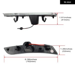2X ユーロスタイル スモーク アンバー バンパー LED サイド マーカーライト キャデラック ATS CTS CTS-V 2015-2019 オートフェンダーフレアランプ用 - clear