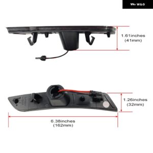 2X ユーロスタイル スモーク アンバー バンパー LED サイド マーカーライト キャデラック ATS CTS CTS-V 2015-2019 オートフェンダーフレアランプ用 - smoke