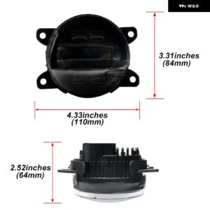 フィアット プント/プント EVO パンダ 500L 500X ドゥカト タレント TIPO DOBLO バンパー LED 駆動 フォグライト 交換 DRL/ウインカー - Smoked Lens