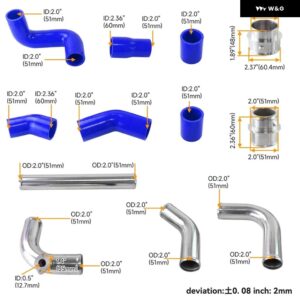 UPRATED フロント マウント インタークーラー配管ホースキット SEAT IBIZA MK4 FABIA VRS PD130 VW POLO GTI 02-08 ブラック/ブルー/レッド - Blue