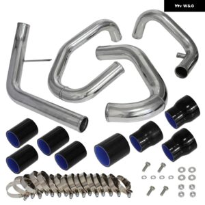 アップグレード フロント マウント インタークーラー配管 VW ジェッタ ゴルフ MK4 1.8L ターボ 98-05 レッド/ブルー/ブラックに適合 - black