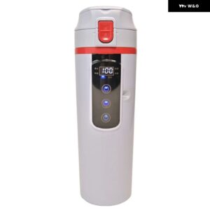 12 V/24 V 加熱カップスマート温度 制御 コーヒーミルク加熱ケトルステンレス ポータブル加熱 500 ミリリットル魔法瓶カップ - White