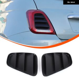 ABS カーボン/ブラック リア テールライト カバー 装飾 ステッカー フィアット 500 アバルト 595 695 2016-2024 車 外装 アクセサリー - Matte black