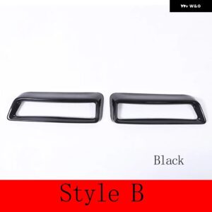 キャデラック エスカレード 2021-2024 ステンレス グロスブラック/マフラーマフラーテールカバー トリム 外装 アクセサリー - Style B Black