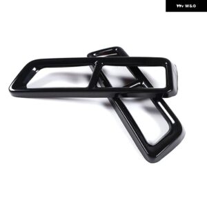 キャデラック エスカレード 2021-2024 ステンレス グロスブラック/マフラーマフラーテールカバー トリム 外装 アクセサリー - Style A Black