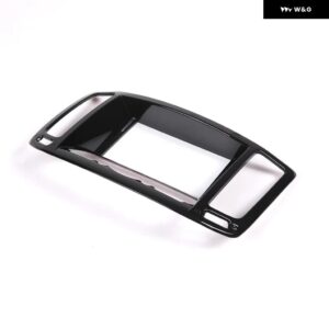 インフィニティ G25 G37 2007-2013 ABS カーボンセンター コンソール エア アウトレット ナビゲーション 装飾 フレーム ステッカー カーアクセサリー - black
