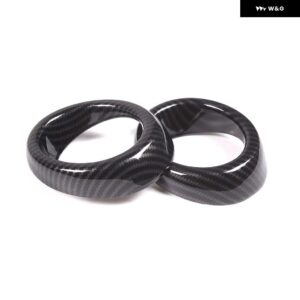 インフィニティ G25 G37 2010-2013 ABS カーボン/黒 PLASTICCAR フロント フォグライト ランプカバー トリム カーアクセサリー - carbon fiber