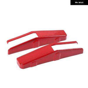 ABS カーボン コルベット C8 スティングレイ Z51 Z06 2020-23 緊急ドアロックスイッチ トリム ステッカー インテリア アクセサリー - red