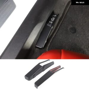 ABS カーボン コルベット C8 スティングレイ Z51 Z06 2020-23 緊急ドアロックスイッチ トリム ステッカー インテリア アクセサリー - Matte black