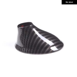 フィアット 500 2011-2015 ABS カーボン/ブライトルーフ アンテナカバー ベース 装飾 カバー カーアクセサリー - carbon fiber