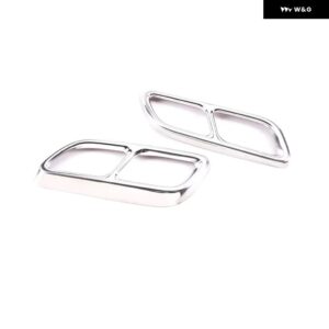 キャデラック CT4 CT5 2020-2023 CT6 2023-2025 ステンレス テールマフラーマフラー出力カバー トリム カーアクセサリー - Silver