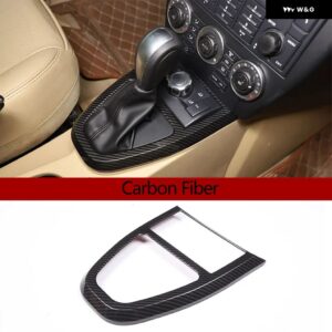 フリーランダー 2 2009-12 ABS カーボン/オーク木目中央 制御 ギア パネル フレーム 装飾 ステッカー カーアクセサリー - carbon fiber