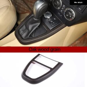 フリーランダー 2 2009-12 ABS カーボン/オーク木目中央 制御 ギア パネル フレーム 装飾 ステッカー カーアクセサリー - Oak Wood Grain
