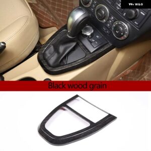フリーランダー 2 2009-12 ABS カーボン/オーク木目中央 制御 ギア パネル フレーム 装飾 ステッカー カーアクセサリー - Black Wood Grain