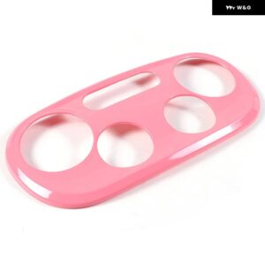 ABS 赤 フィアット 500 2016-2023 カー エアコン 調整スイッチ 装飾 フレーム ステッカー カーアクセサリー - Pink