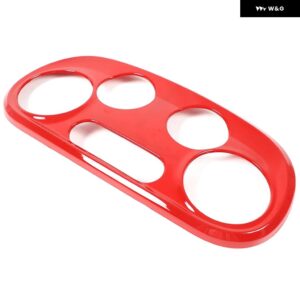 ABS 赤 フィアット 500 2016-2023 カー エアコン 調整スイッチ 装飾 フレーム ステッカー カーアクセサリー - red