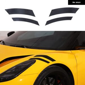 ロータスエミラ 2021-2023 前輪ハブ 装飾 ステッカー 三角窓リア 装飾 ステッカー - Style A Black