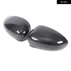 フィアット 500 2016-2024 ABS カーボン 外装 ミラー キャップ交換アクセサリー交換アクセサリー - carbon fiber