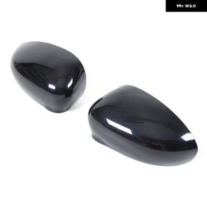 フィアット 500 2016-2024 ABS カーボン 外装 ミラー キャップ交換アクセサリー交換アクセサリー - black