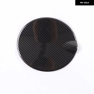 ABS カーボン/黒 フィアット 500 2016-2024 アウター 燃料 タンクキャップ 装飾 ステッカー カーアクセサリー - carbon fiber
