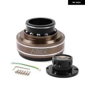 アルミ 70MM 6穴 レーシングシミュレータゲーム ステアリングホイール クイックリリースハブアダプタ MOZA SIMAGIC M10 A/ミニユーロ トラック QR040 - brown