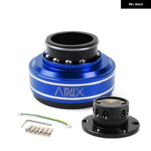 アルミ 70MM 6穴 レーシングシミュレータゲーム ステアリングホイール クイックリリースハブアダプタ MOZA SIMAGIC M10 A/ミニユーロ トラック QR040 - Blue