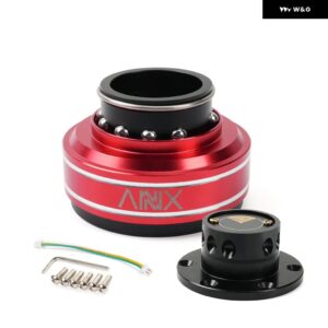 アルミ 70MM 6穴 レーシングシミュレータゲーム ステアリングホイール クイックリリースハブアダプタ MOZA SIMAGIC M10 A/ミニユーロ トラック QR040 - Red