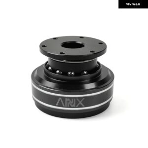 6穴 レーシングシミュレータゲーム ステアリングホイール クイックリリースハブアダプタ MOZA SIMAGIC M10 A/ミニユーロ トラック QR040 - black