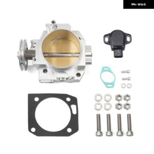 スロットルボディ + TPS スロットルボディ ポジションセンサー RSX DC5 シビック SI EP3 K20 K20A 70MM CNC インテーク スロットルボディ RS-THB003-70MM - Silver