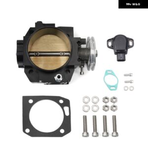 スロットルボディ + TPS スロットルボディ ポジションセンサー RSX DC5 シビック SI EP3 K20 K20A 70MM CNC インテーク スロットルボディ RS-THB003-70MM - black
