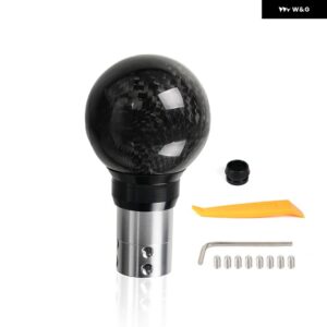 カーボン自動 ギア シフト ノブ プッシュ ボタン プレススタイル 10 世代シビックアコード RS-SFN142 - carbon fiber