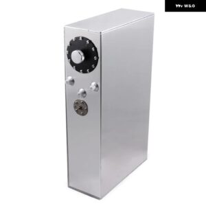 アルミ 58L 燃料サージタンク 鏡面研磨 燃料バッテリー キャップ付き センサー付き ブラック RS-OCC048 - Silver