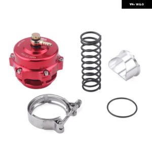 TIAL スタイル 50MM ブローオフ バルブ CNC BOV V バンド フランジ付き ロゴ付き RS-BOV027 - Red