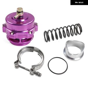 TIAL スタイル 50MM ブローオフ バルブ CNC BOV V バンド フランジ付き ロゴ付き RS-BOV027 - Purple