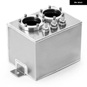 3L デュアルビレット アルミ燃料サージタンク/サージタンク 044 燃料ポンプし ブラック TK84 - Silver