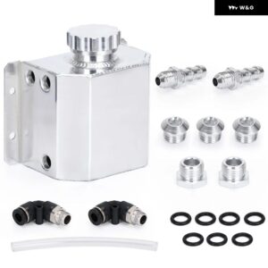 1L アルミクーラント ラジエーター オーバーフロー 回収ウォータータンクボトル リザーバー TK57 - Silver