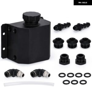 1L アルミクーラント ラジエーター オーバーフロー 回収ウォータータンクボトル リザーバー TK57 - black