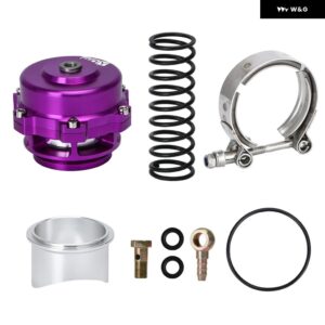 50MM ブローオフバルブ CNC BOV V バンドフランジ 6/18/24PSI スプリング VR5766 - PQY purple