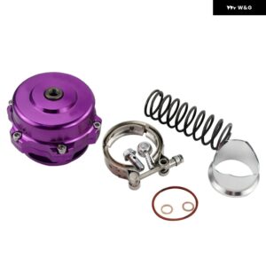 50MM ブローオフバルブ CNC BOV V バンドフランジ 6/18/24PSI スプリング VR5766 - Purple